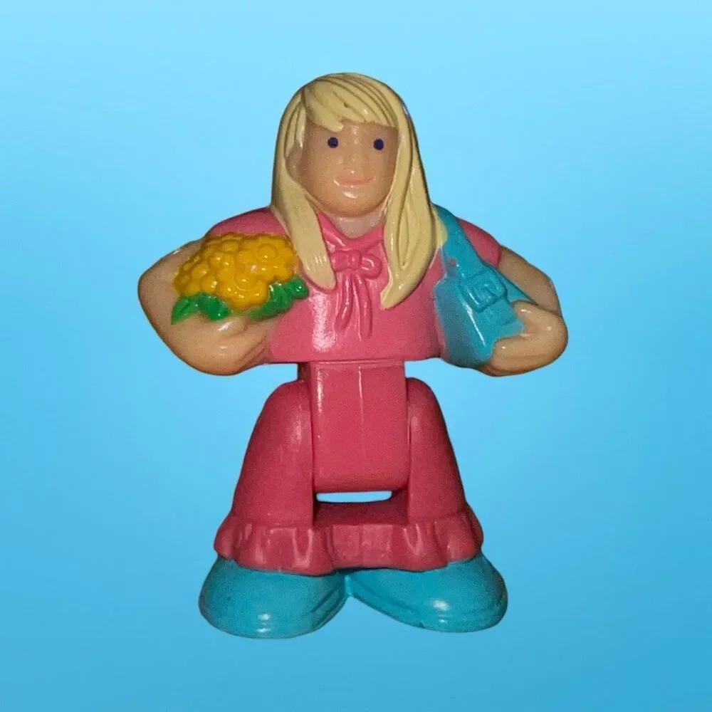 Fisher Price Geo Trax Train Figure Blond Hair Girl Pink Geotrax 1.5